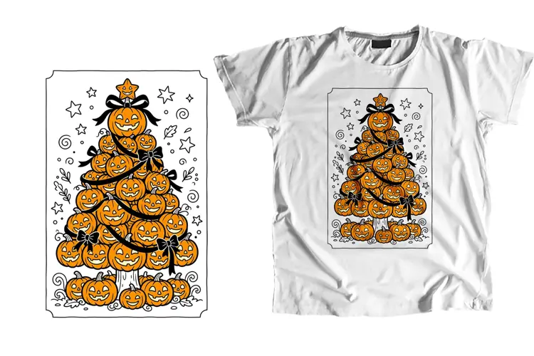 Jack o Lantern Stack Creepmas Tree Bows PNG