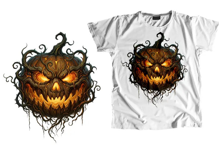 Scary Halloween Pumpkin PNG Evil Jack O Lantern Sublimation