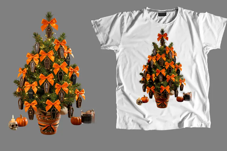Spooky Halloween Tree T-Shirt PNG