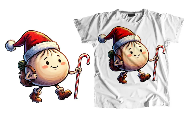 Christmas Dumpling T-Shirt PNG Cute Santa Bao Sublimation