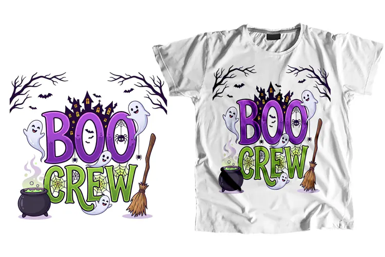 Boo Crew Halloween T-Shirt PNG Sublimation Art