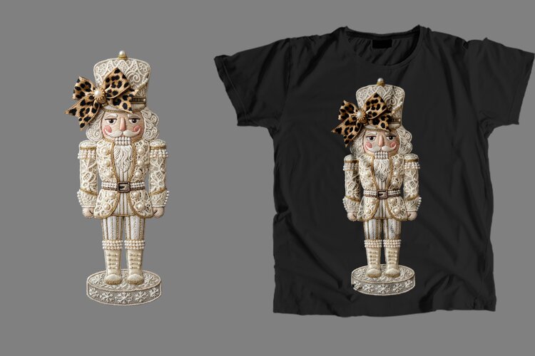 Lace Nutcracker T-Shirt Sublimation PNG 300 DPI example image 1