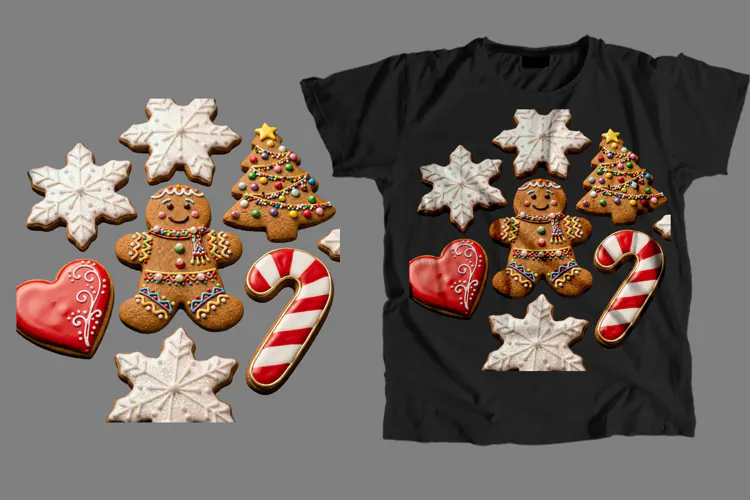 Christmas Cookies T-Shirt Sublimation PNG 300 DPI
