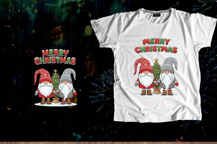 Cute Christmas Gnomes Merry Christmas Art