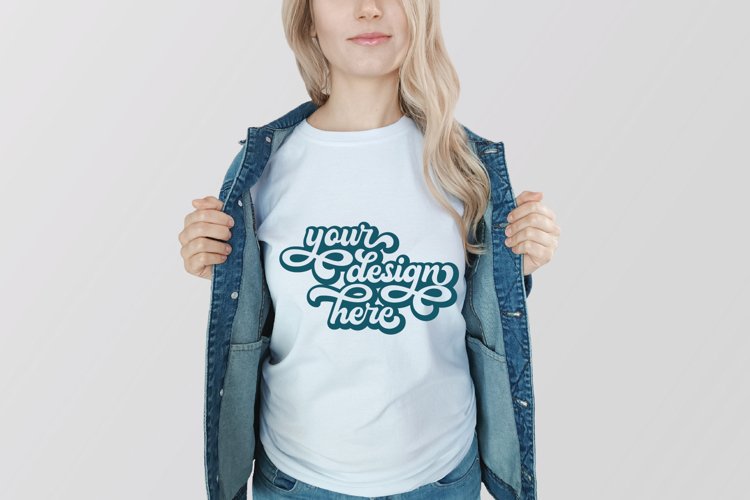 White Tshirt Mockup Image 23