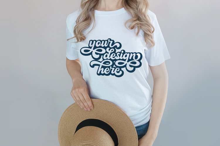 White Tshirt Mockup Image 14