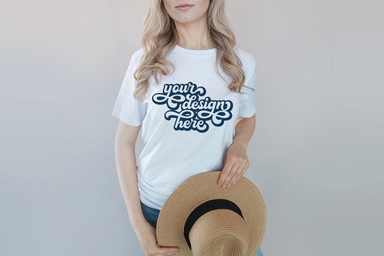 White Tshirt Mockup Image 14