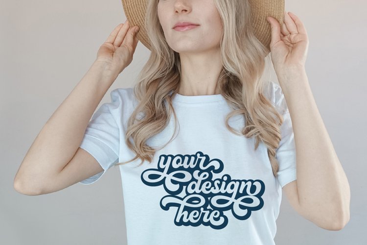 White Tshirt Mockup Image 21