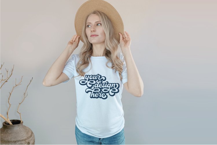 White Tshirt Mockup Image 13
