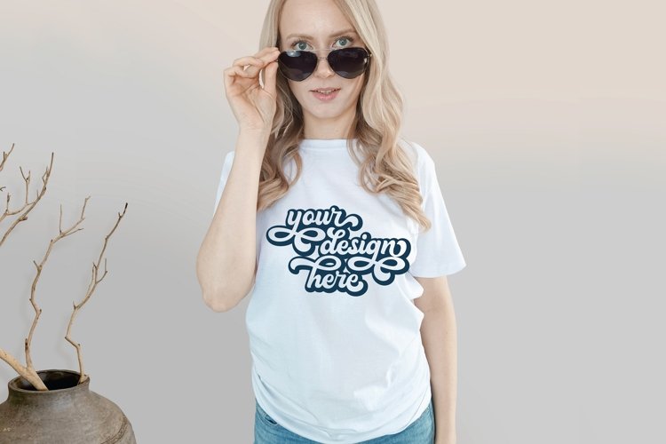 White Tshirt Mockup Image 24