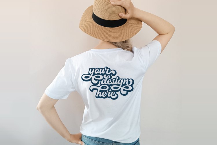 White Tshirt Mockup Image 13