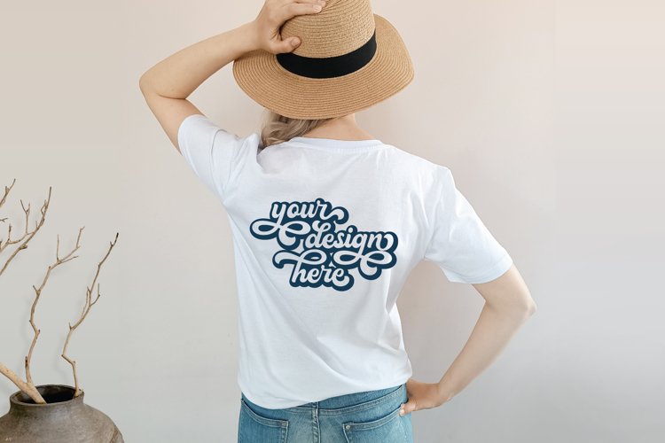 White Tshirt Mockup Image 3