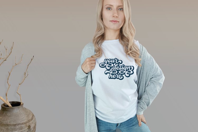 White Tshirt Mockup Image 3