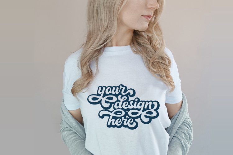 White Tshirt Mockup Image 14