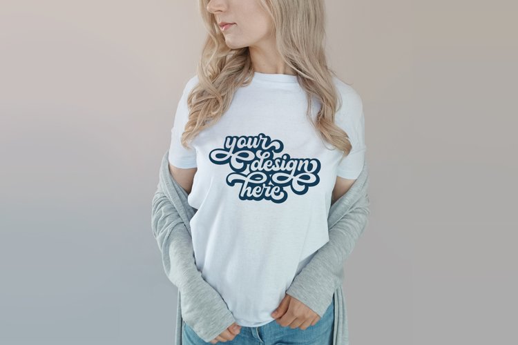 White Tshirt Mockup Image 24
