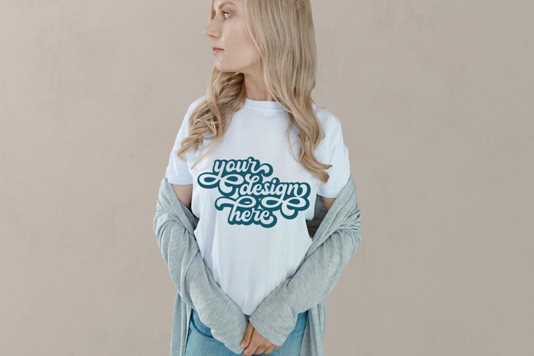 White Tshirt Mockup Image 7