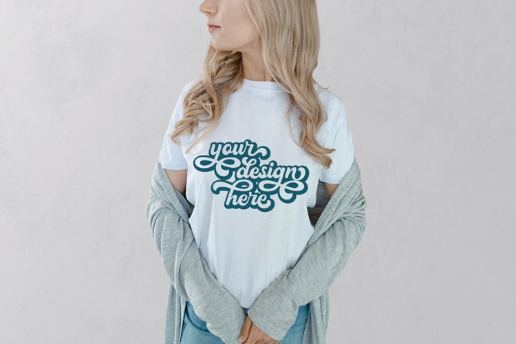 White Tshirt Mockup Image 7