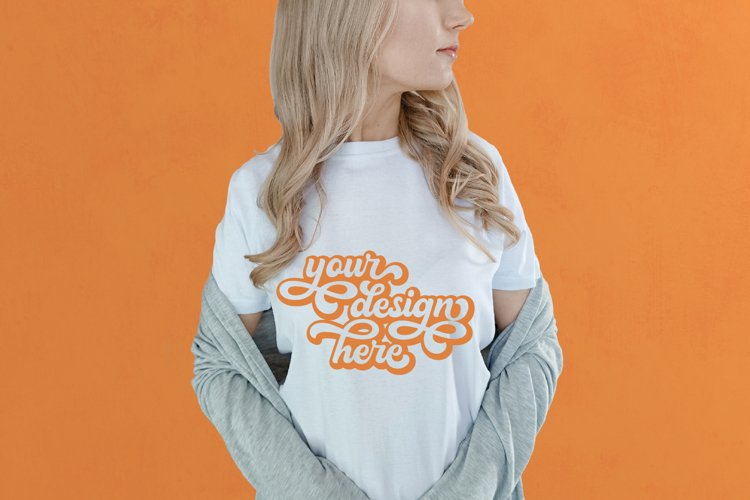 White Tshirt Mockup Image 4