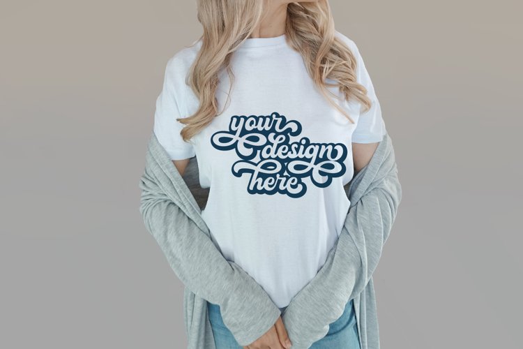White Tshirt Mockup Image 13