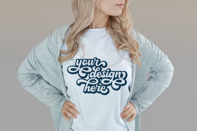 White Tshirt Mockup Image 6