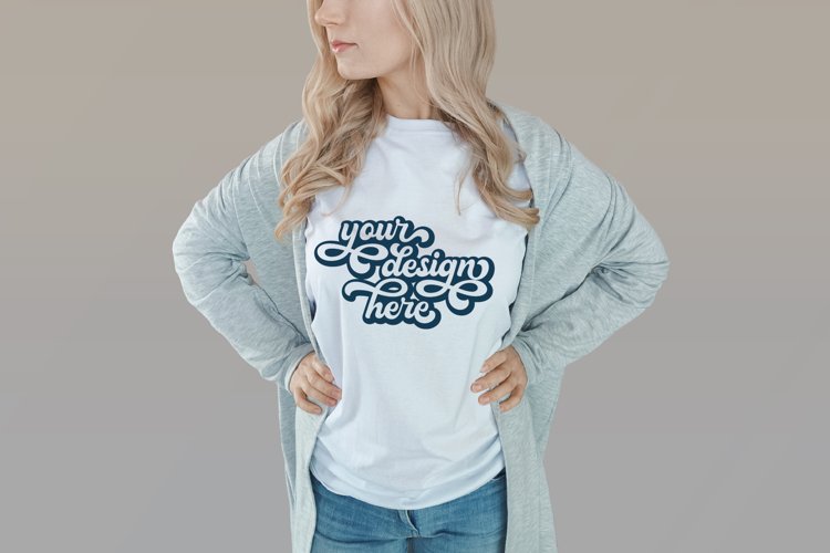 White Tshirt Mockup Image 15