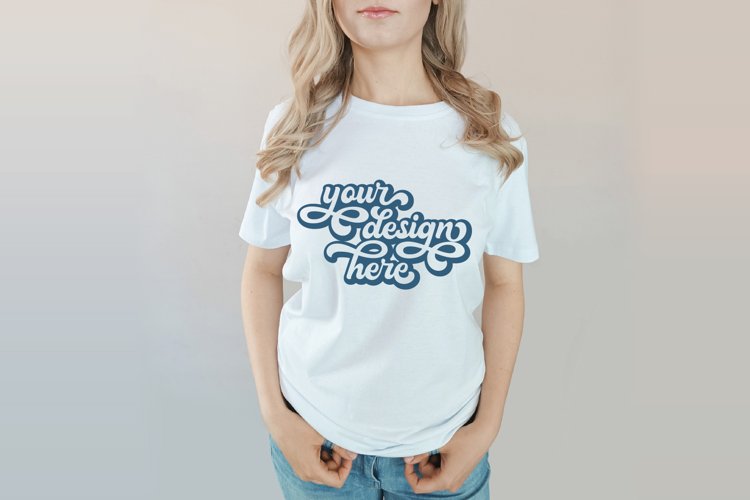 White Tshirt Mockup Image 24