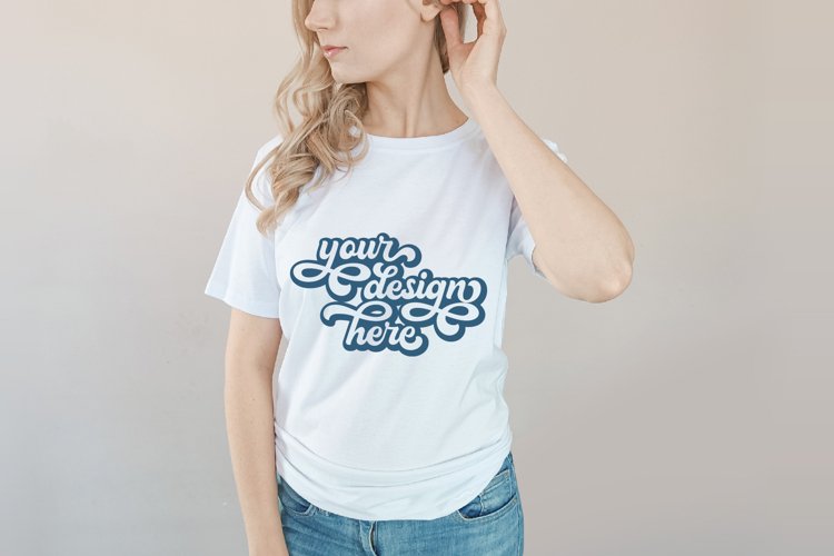 White Tshirt Mockup Image 18