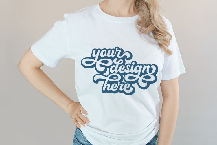 White Tshirt Mockup Image 12