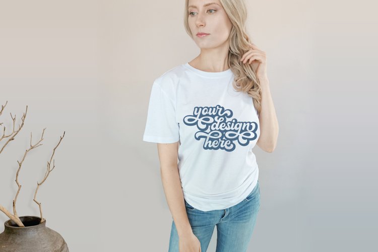 White Tshirt Mockup Image 22