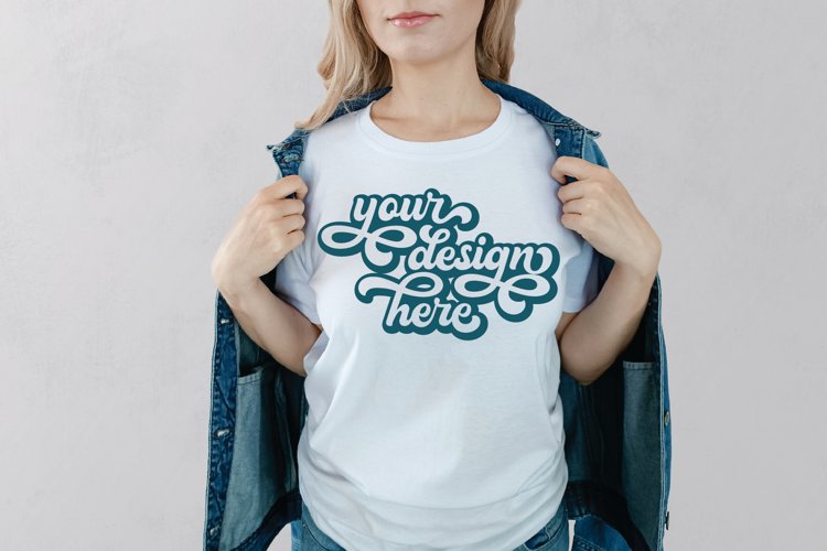 White Tshirt Mockup Image 24