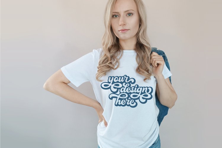 White Tshirt Mockup Image 22
