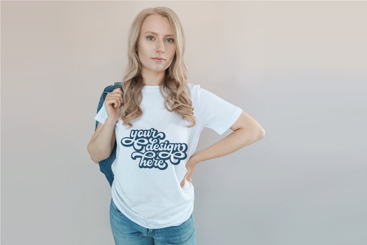 White Tshirt Mockup Image 23