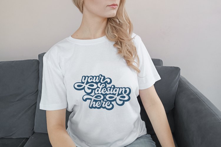 White Tshirt Mockup Image 21