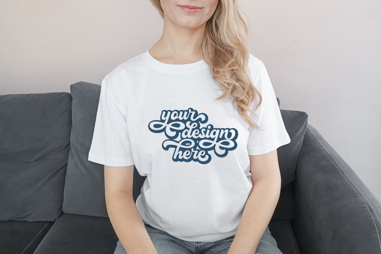 White Tshirt Mockup Image 12