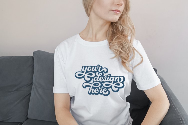 White Tshirt Mockup Image 4