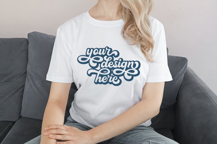 White Tshirt Mockup Image 15