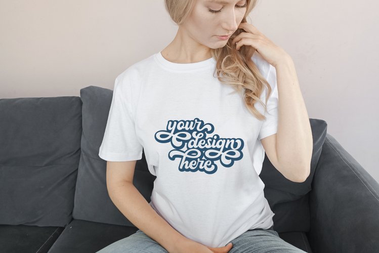 White Tshirt Mockup Image 22