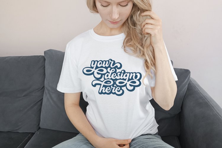 White Tshirt Mockup Image 23