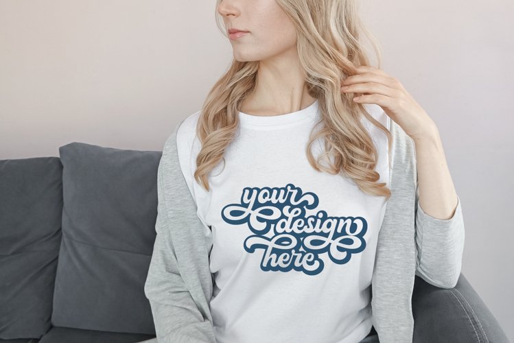 White Tshirt Mockup Image 14