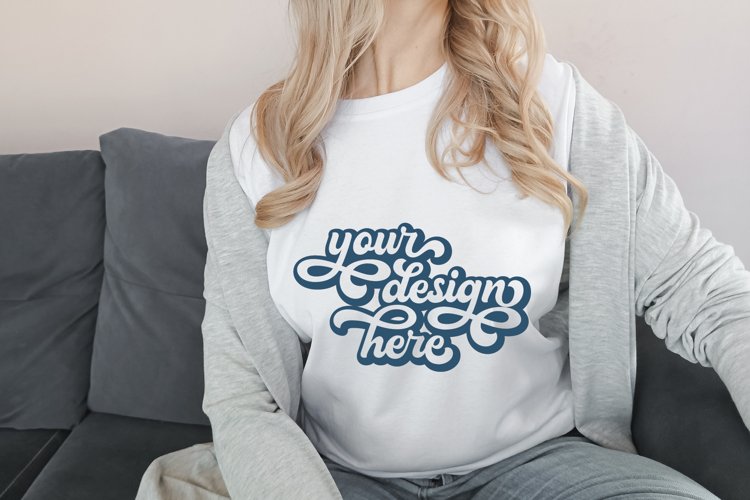 White Tshirt Mockup Image 17