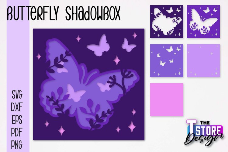 Butterfly Shadowbox SVG | Paper Cut Files | Paper Butterfly