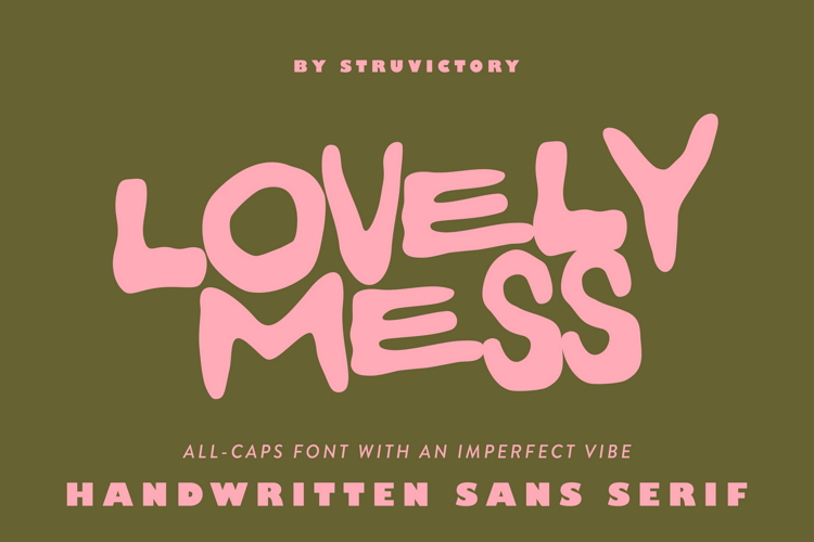 Lovely Mess Handwritten Chaotic Sans