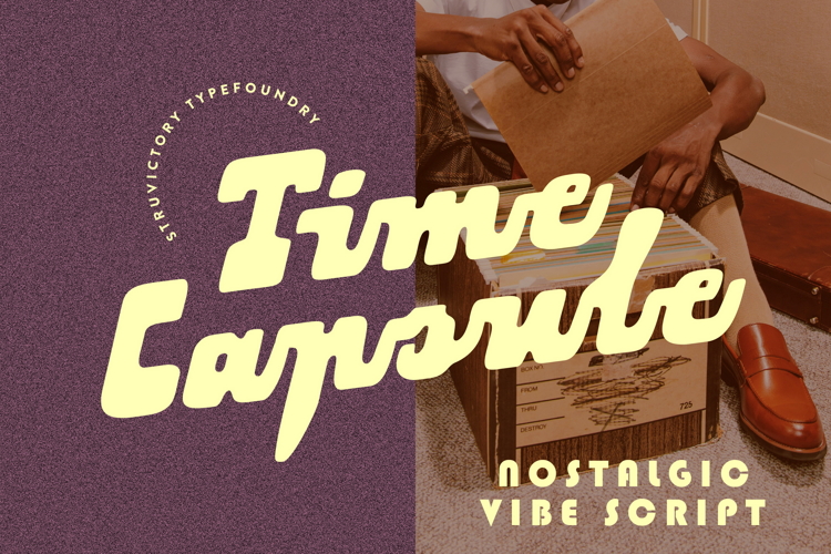 Time Capsule Nostalgic Logo Script
