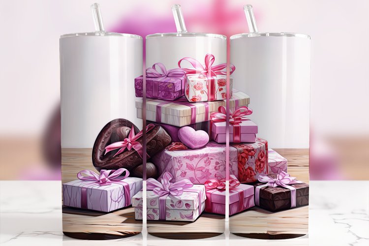 Velvet Ribbons   Chocolate Love Valentine Tumbler Wrap"