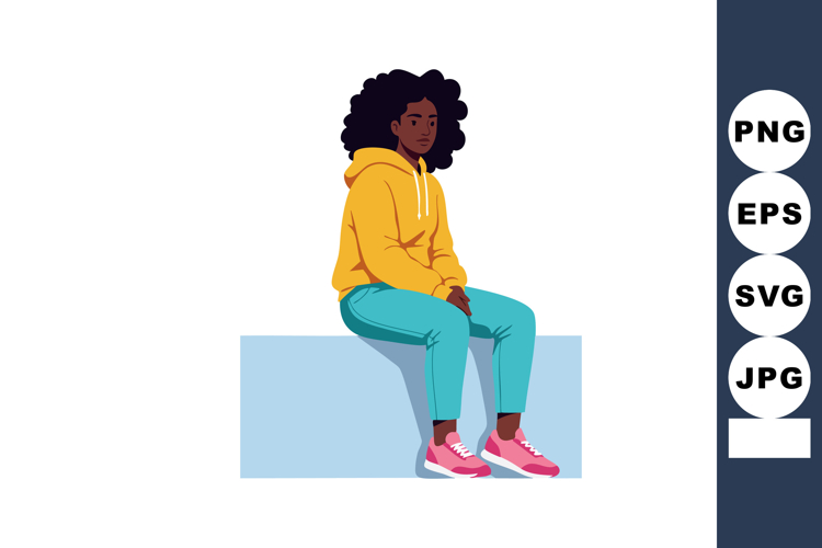 Curly Hair Clipart Image 7