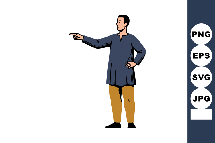 Finger Point Clipart Image 14