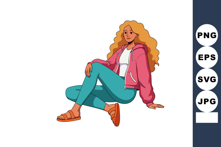 Curly Hair Clipart Image 10