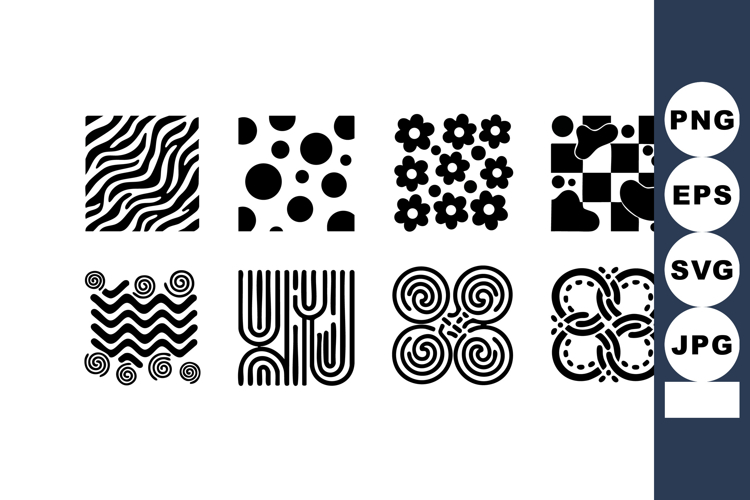 Abstract geometric patterns with floral and wave motifs in b