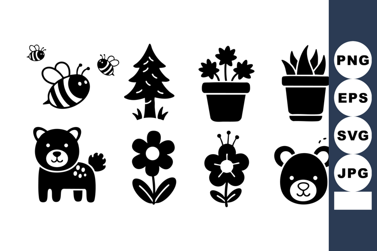 Flower pot clipart black and white Image 3