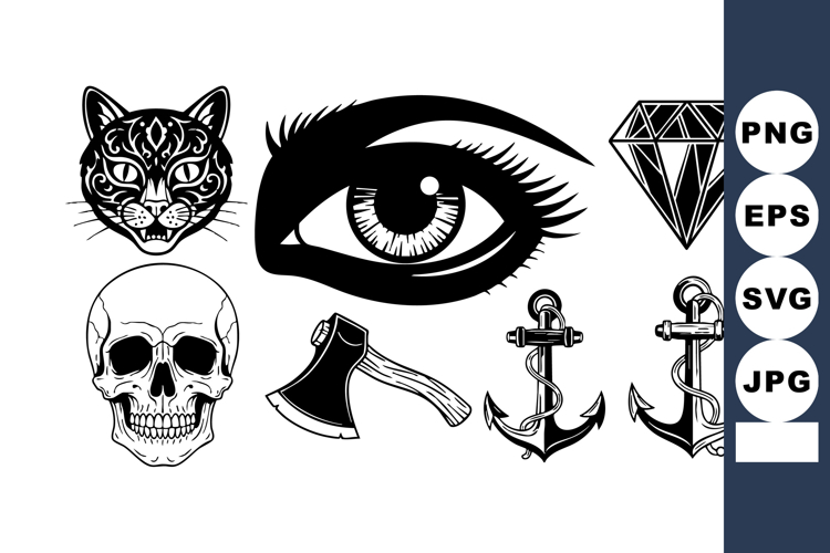 Black And White Cat Clipart Image 21